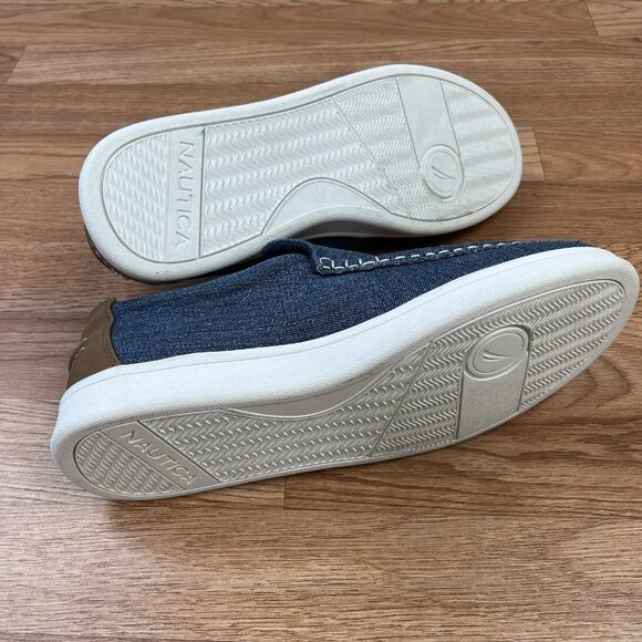 Nautica Men's Derwin Loafers Sneakers Boat Shoes in Blue Denim Size 10 NEW - Picture 9 of 10